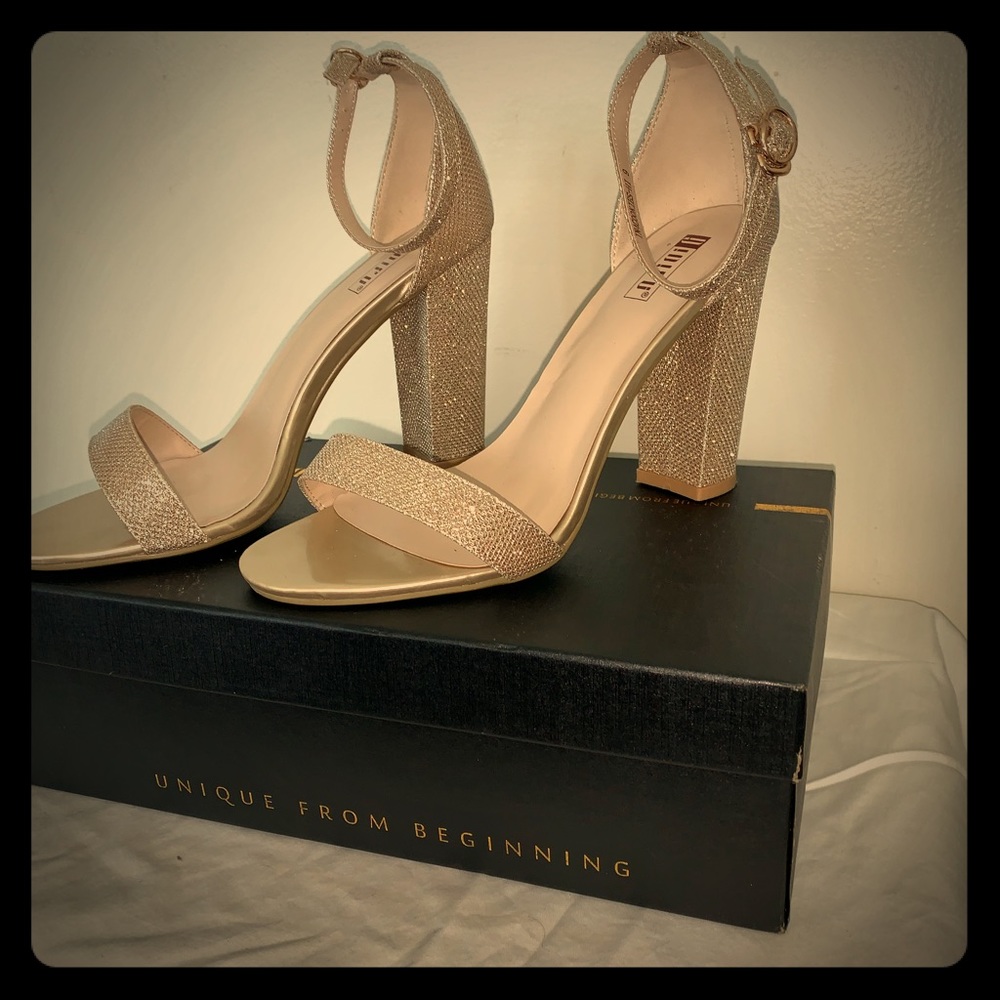 Unique gold heels